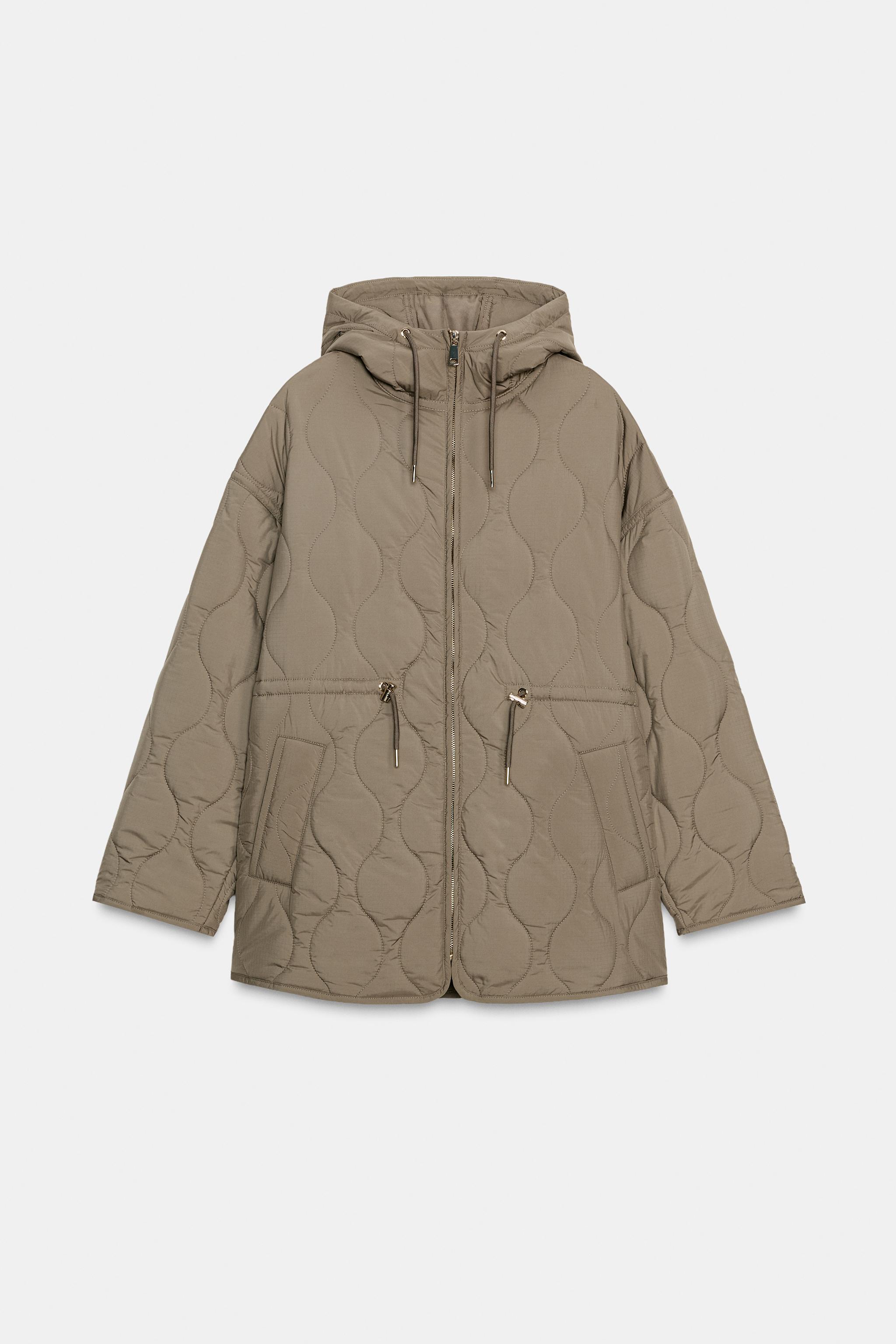 WATER REPELLENT HOODED PUFFER JACKET